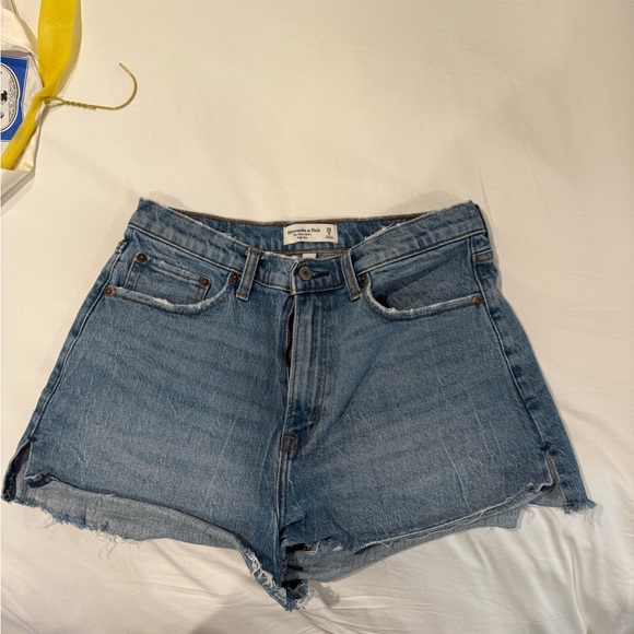 Abercrombie & Fitch Pants - Abercrombie Curve Love Denim Blue Women's Shorts